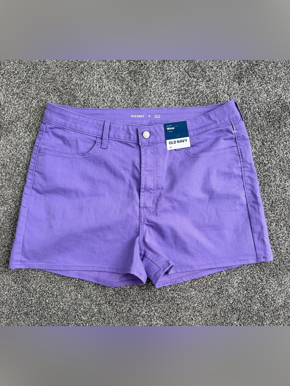 Old Navy Women's Purple Cotton Stretch Shorts